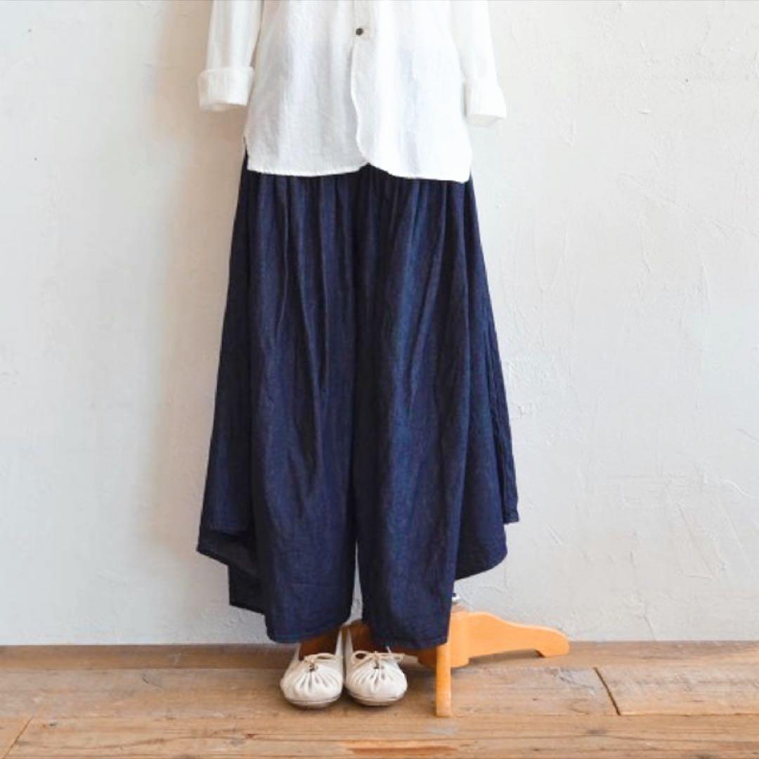 KAPITAL キャピタル デニムアミッシュパンツ ガウチョパンツ ギャザー