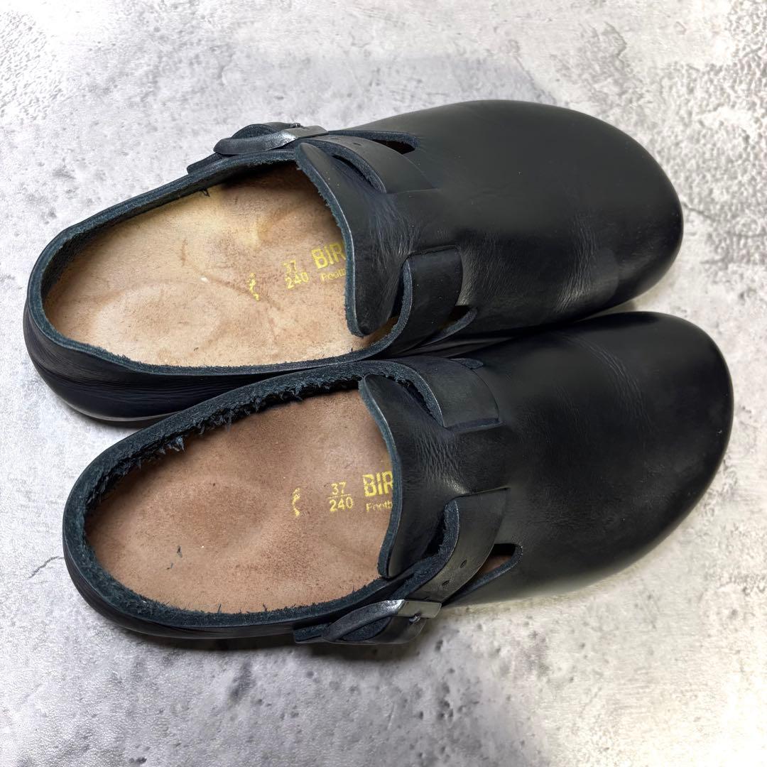 【ゆきち！】ビルケンシュトック ロンドン 黒 レザー 37 24.0cm