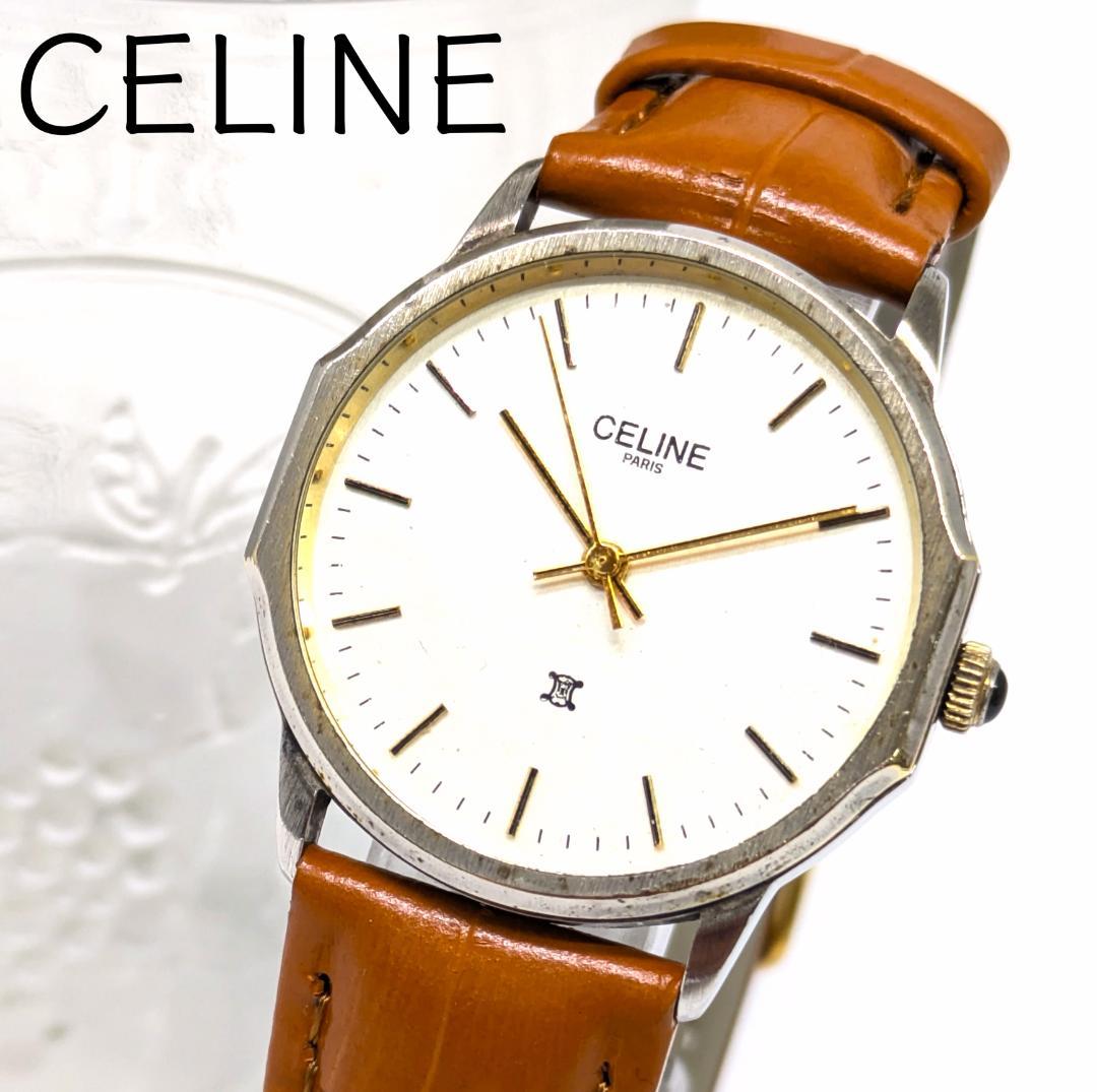 稼働/新品電池 セリーヌ クォーツ レディース 腕時計 ラウンド