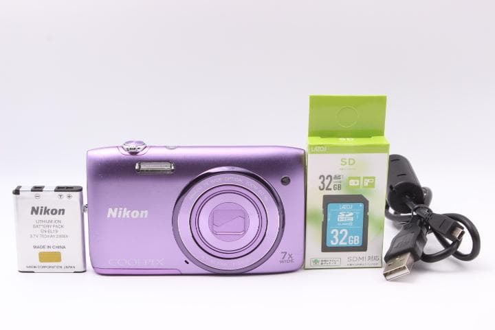 ニコン Nikon COOLPIX S3500 パープル SDカード付き Nikon COOLPIX S3500 Purple 20.0MP Digital Camera | eBay