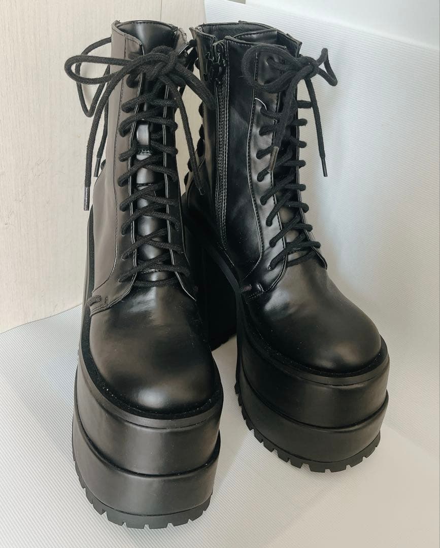 Charla Tedrick【美品】厚底編み上げブーツレースアップブーツゴスロリ