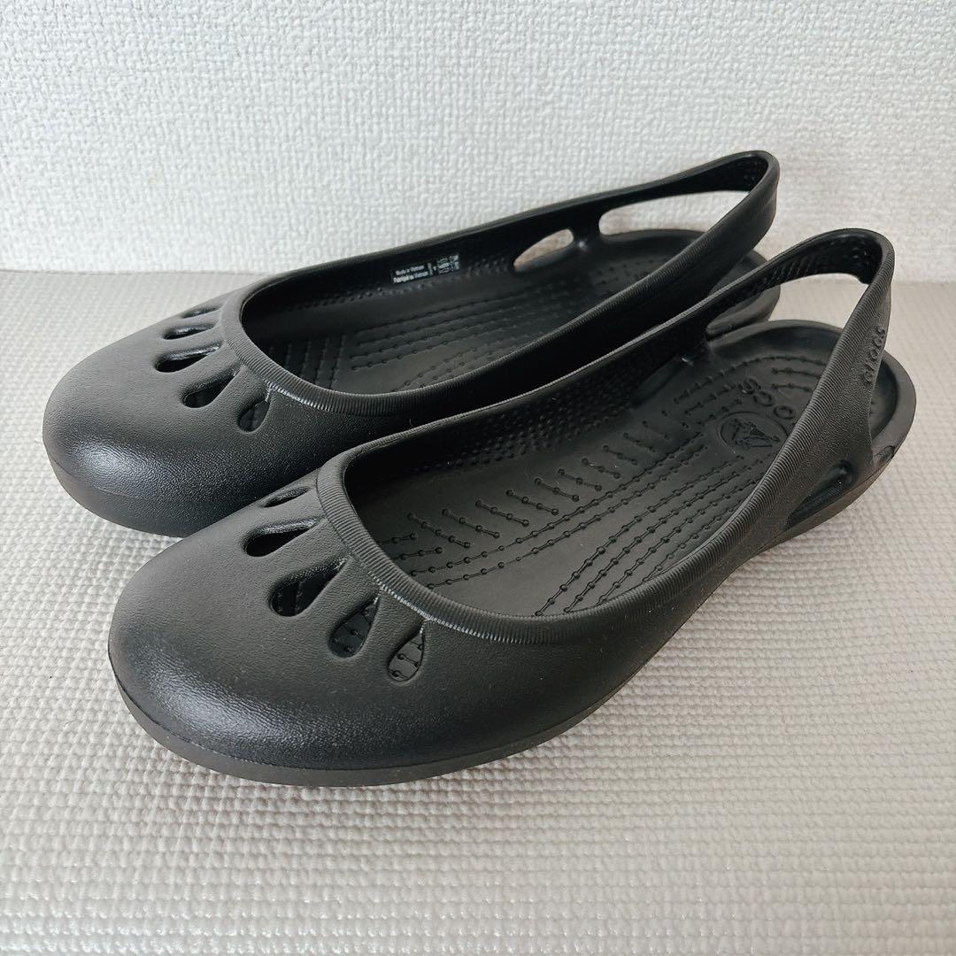 廃盤レア未使用品✨️クロックス マリンデイフラットシューズ W9 美品希少】クロックスCrocs マリンディ ブラウンW6 廃盤フラット