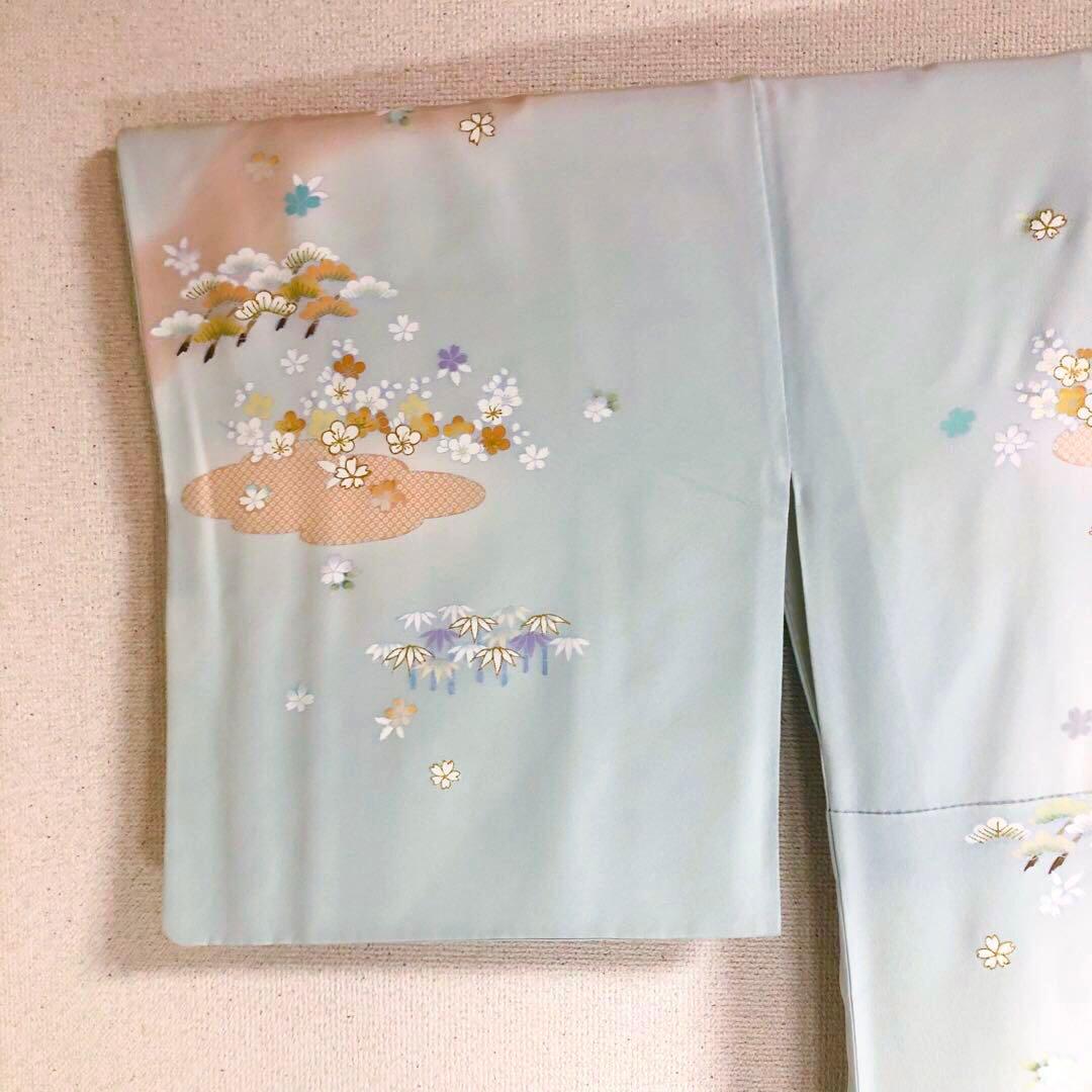 美品 トールサイズ】京友禅 訪問着 水色 裄丈72.5 身丈173 - メルカリ 【美