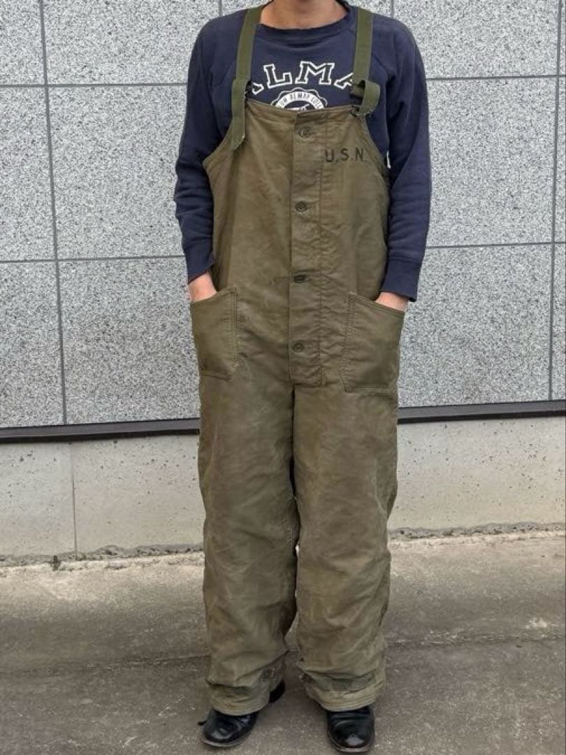 usn 40s n-1 デッキパンツ　usnavy vintage U.S.N. アメリカ海軍 40年代デッキパンツ ヴィンテージ M MEDIUM】40's
