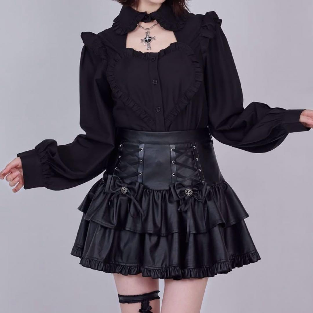 地雷 ゴスロリ QOOZA クーザ IMVAL インヴァル ハート ブラウス