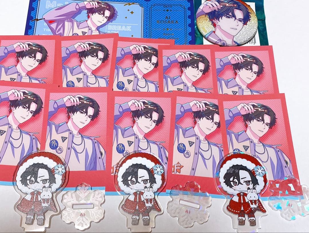 ブレマイ 皇坂逢 アクリルスタンド フォト風カード 缶バッジ 特典