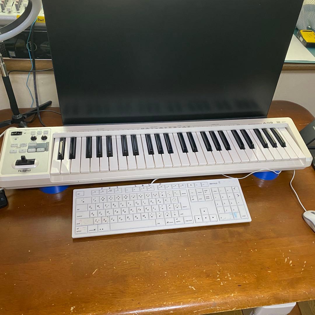 名機：Roland A-49 Midi キーボード Roland A-49 (ブラック) MIDIキーボード・コントローラー 49鍵盤A49