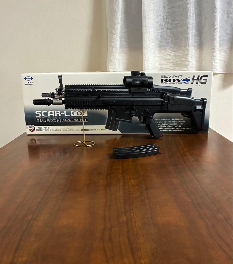 美品東京マルイ カスタム品　SCAR L 電動ガン　金属ピニオン　ドットサイト 美品 東京マルイ カスタム品 SCAR L 電動ガン ボーイズ 金属ピニオン