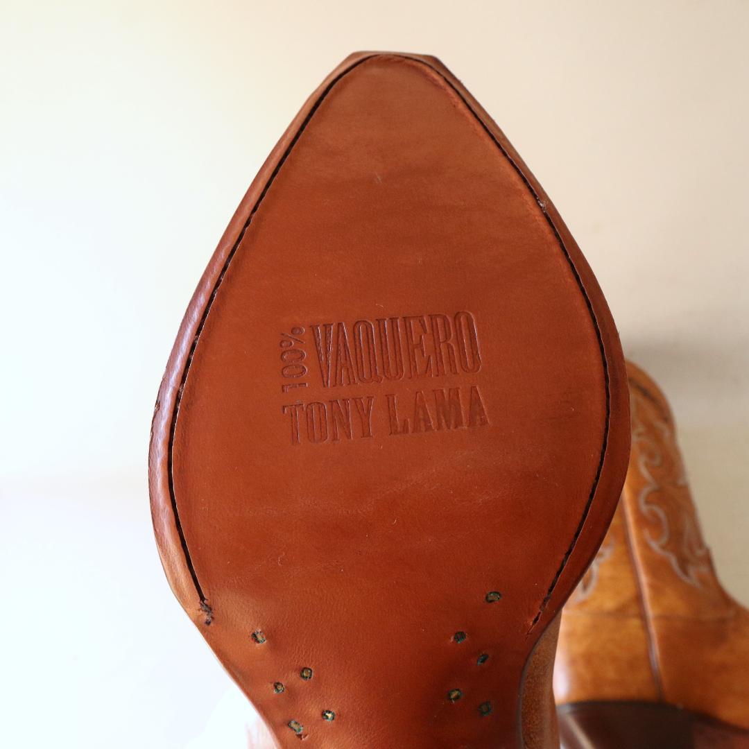 新品タグ付トニーラマVF6003本革ウエスタンブーツ 7.5B 24.5cm相当