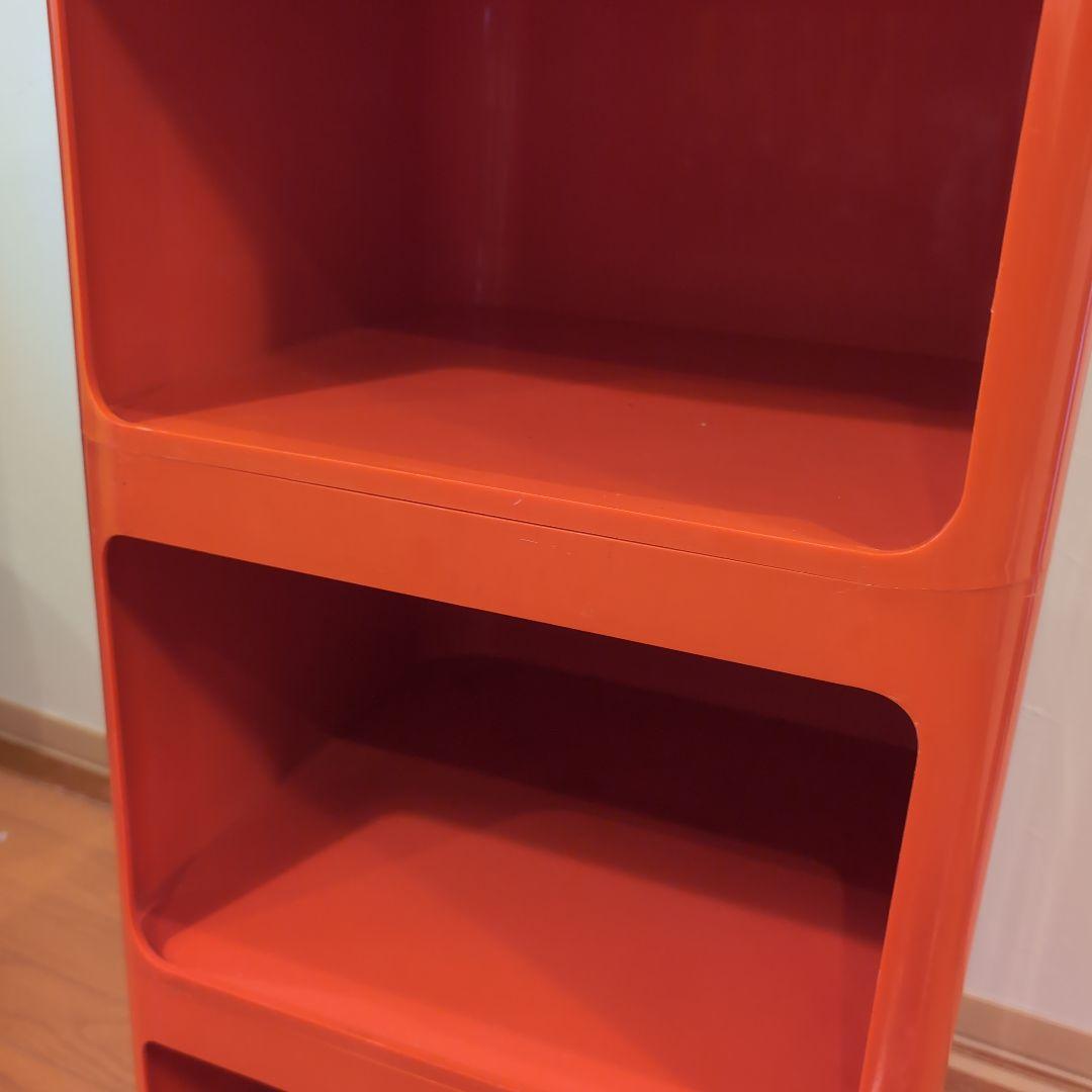 レトロポップ 収納ボックス コーラルカラー 3段