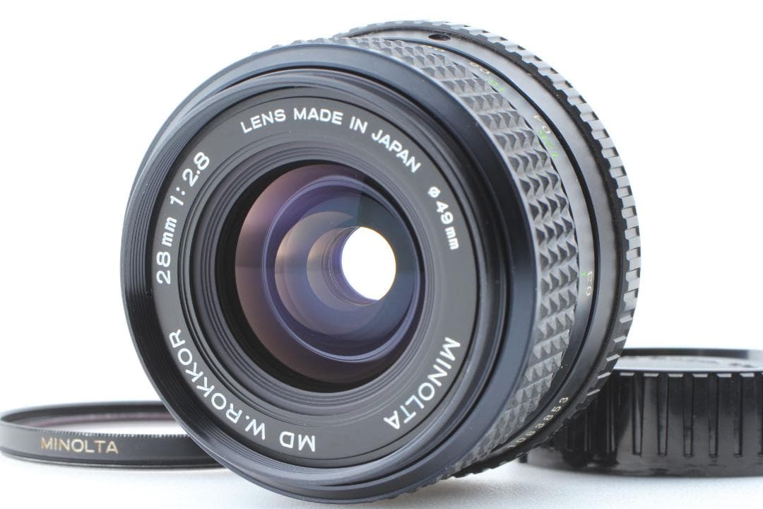 ミノルタ MD W.ROKKOR 28mm F/2.8 広角レンズ l4324 Minolta 28mm f2.8 W.Rokkor-X Lens for MD | Blue Moon Camera