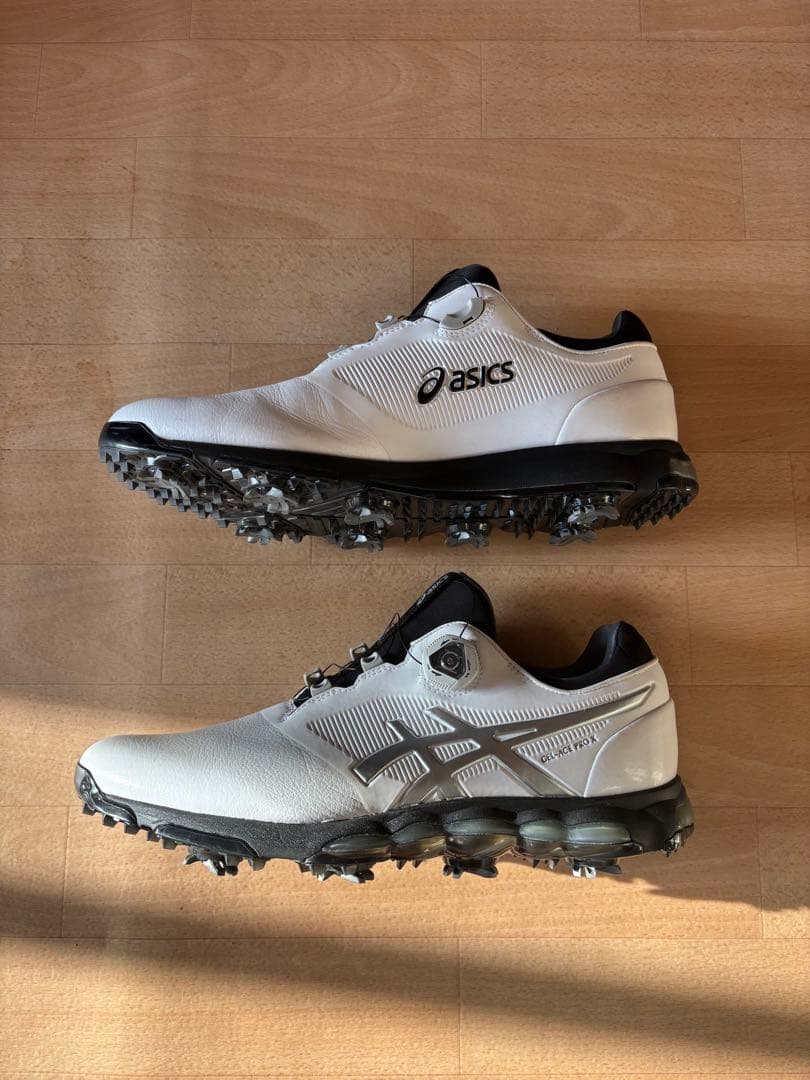 asics ゴルフシューズ ホワイト ダイヤル式 ASICS（アシックス） ゲルエース プロ エム ボア メンズ シューズ