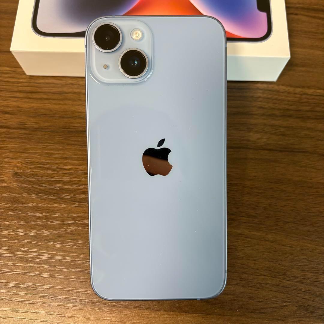 iPhone 14 256GB ブルー SIMフリー 箱付き 充電ケーブル