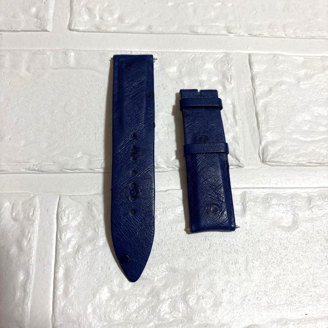 新品 ジャガールクルト オーストリッチ 替えベルト 青 21mm - メルカリ