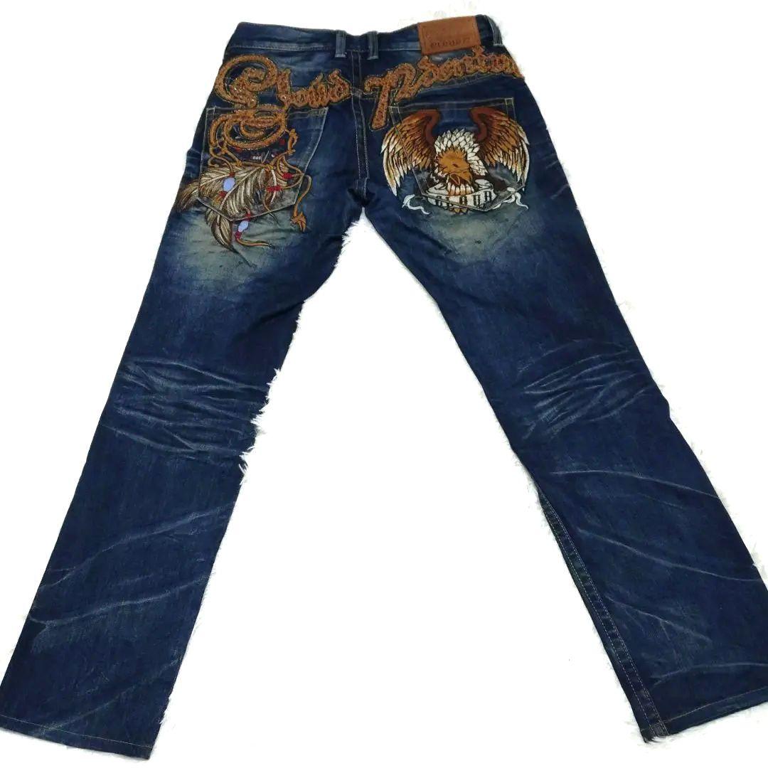 クラウド72 デニム 30 刺繍 イーグル y2k ドリームキャッチャー - メルカリ