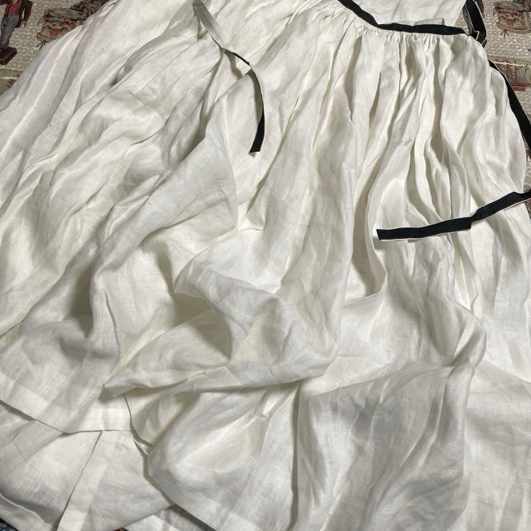 ハンドメイド❣️linenエプロンフランスアンティーク/タブリエ