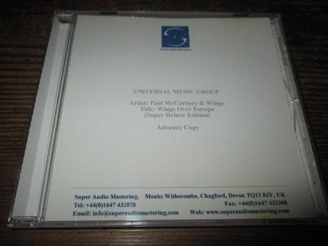 洋楽 Paul McCartney & Wings Wings Over Europe Paul McCartney And Wings – Wings Over Europe CD1 - Mastered Album