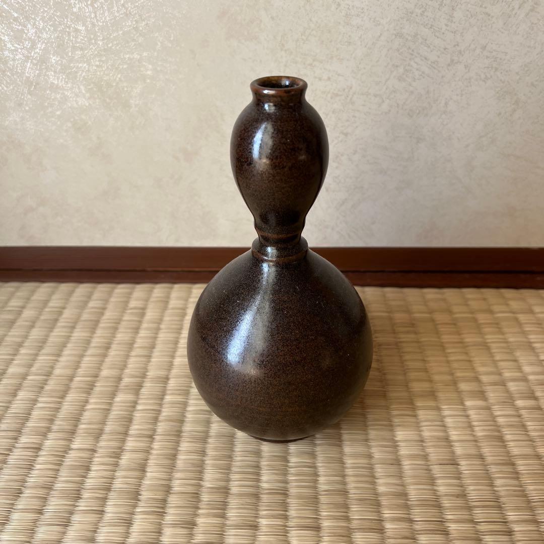 瓢箪 沈壽官窯 黒薩摩瓢花瓶 - メルカリ