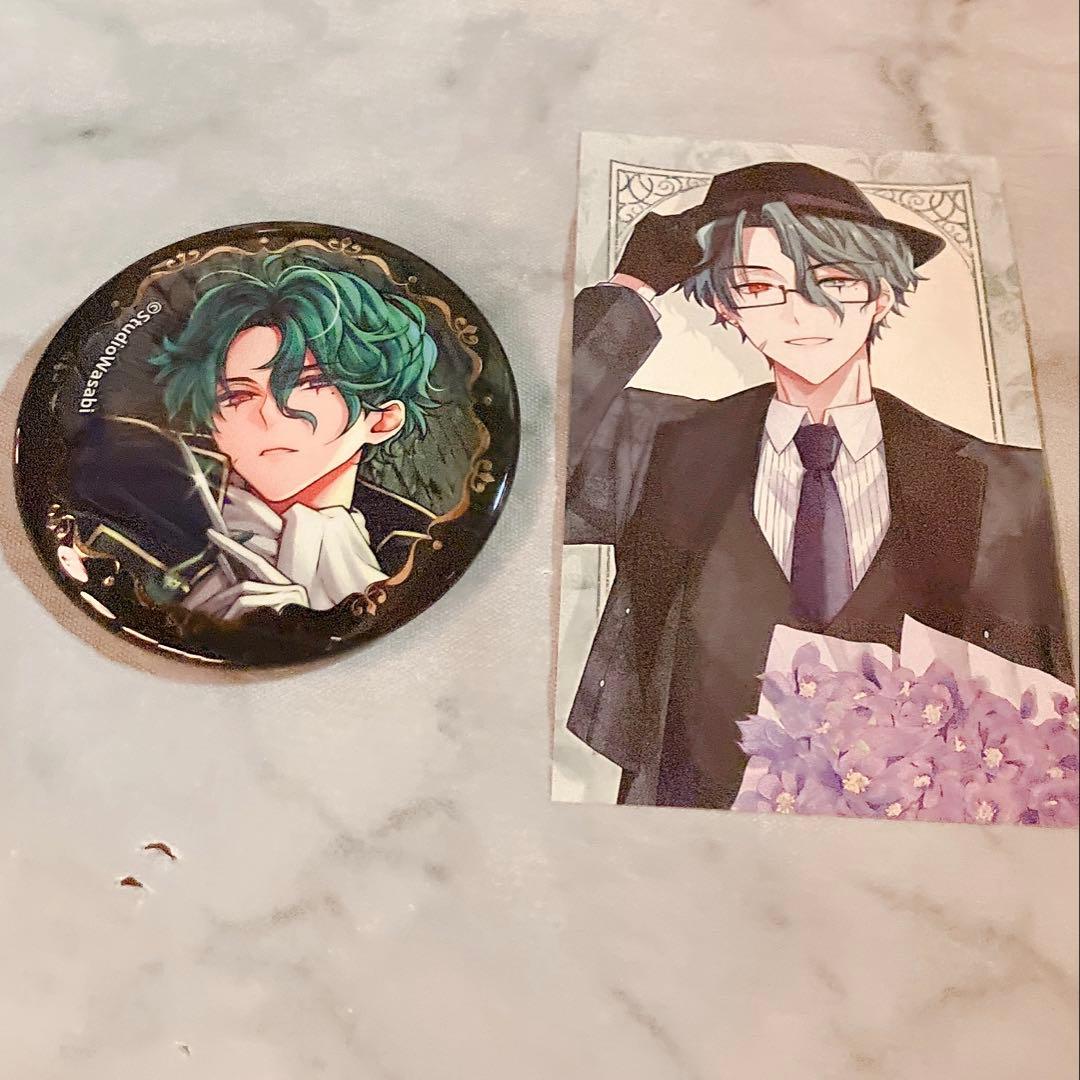 あくねこ ナック 缶バッジ 花束カード 箔押し キャラバッジ