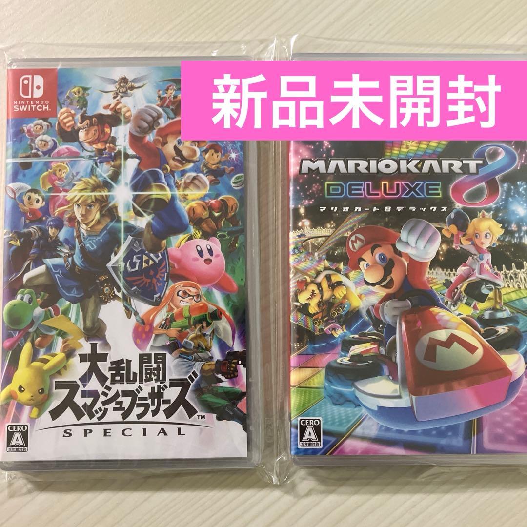 新品未開封　大乱闘スマッシュブラザーズ&マリオカート8デラックス Amazon.co.jp: マリオカート8 デラックス - Switch ＋ 大乱闘