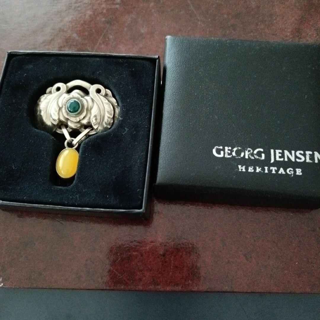 超美品 ジョージジェンセン 2008年 色石 揺れるブローチ - メルカリ