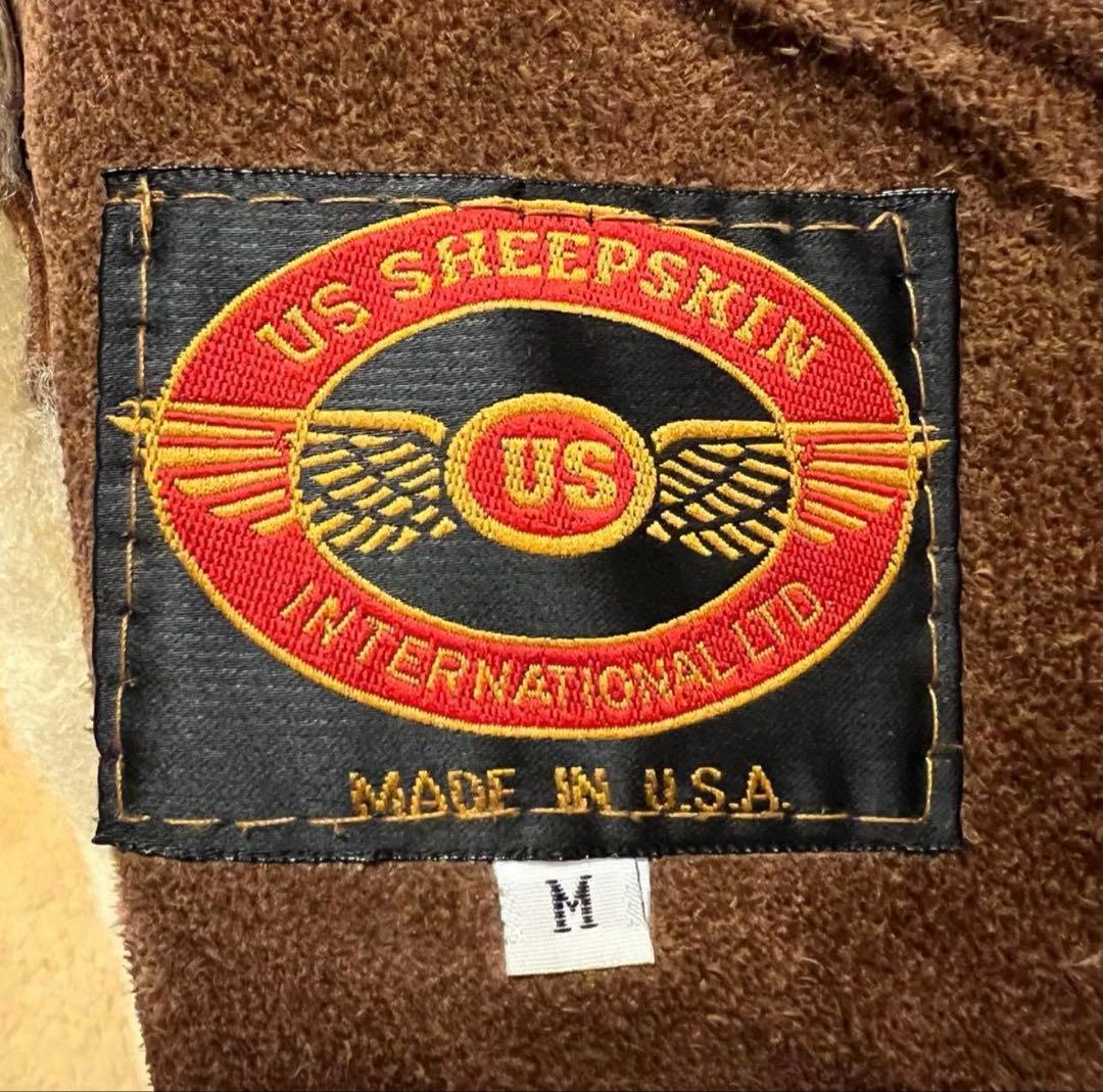 US SHEEPSKINメンズ ムートン ボア ダッフルコート M USA製 - メルカリ