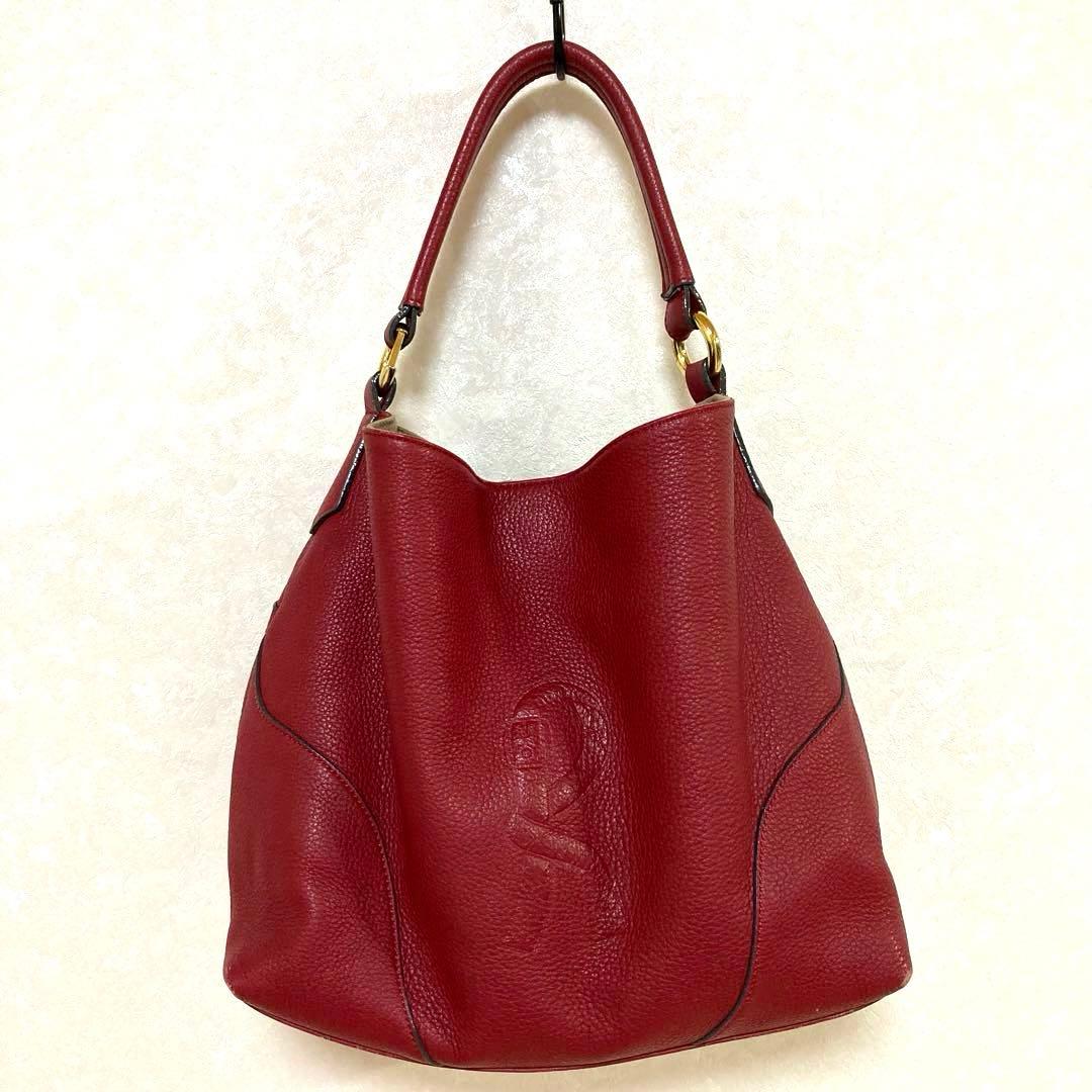 ロベルタディカメリーノ ショルダーバッグ レーネ レッド ロゴ トート