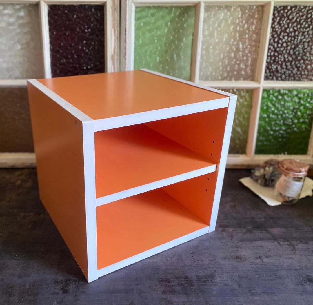 収納棚 オレンジ インテリア 昭和レトロ 当時物 レトロポップ - メルカリ