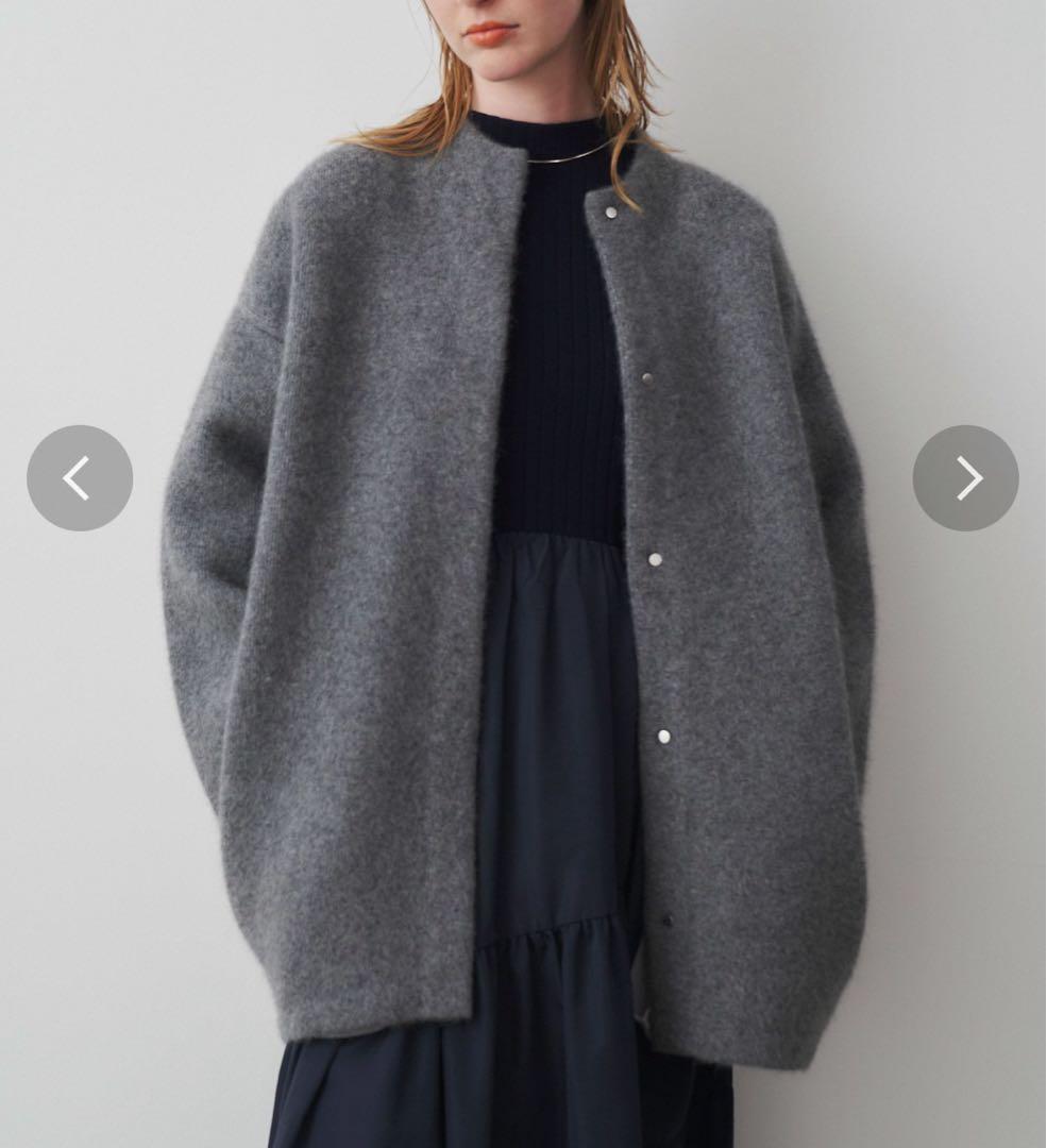 美品 人気 エレンディーク ベーシックCNラクーンミックスWカーディガン 02