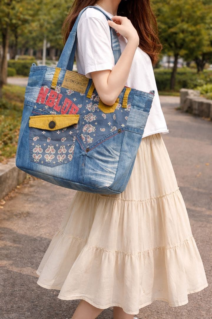 デニムリメイクバッグ - メルカリ