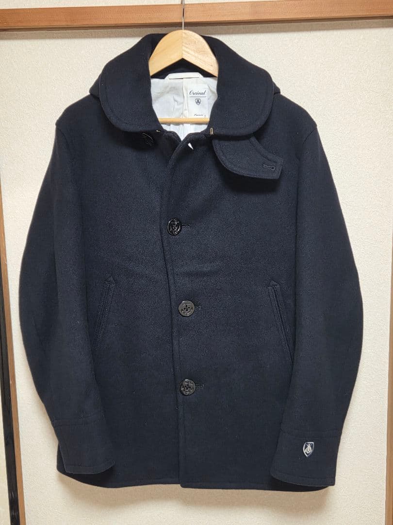 Orcival ネイビー ピーコート サイズ5 ORCIVAL オーシバル ウールコート ピーコート ネイビー 紺 サイズ0