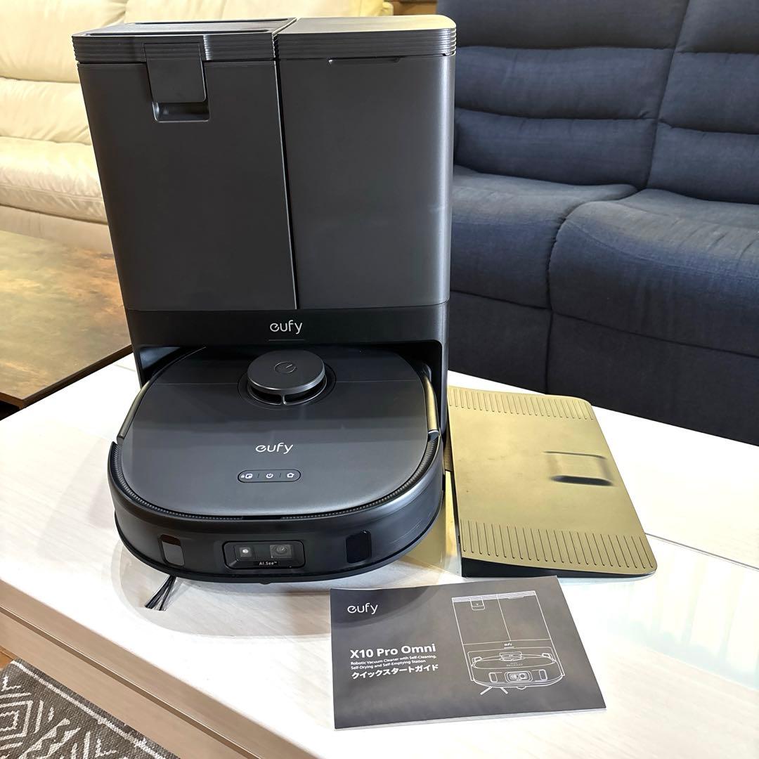 桃　eufy 【X10 Pro Omni】 お掃除ロボット ブラック ロボット掃除機 Eufy X10 Pro Omni ブラック T2351511 [吸引＋拭く