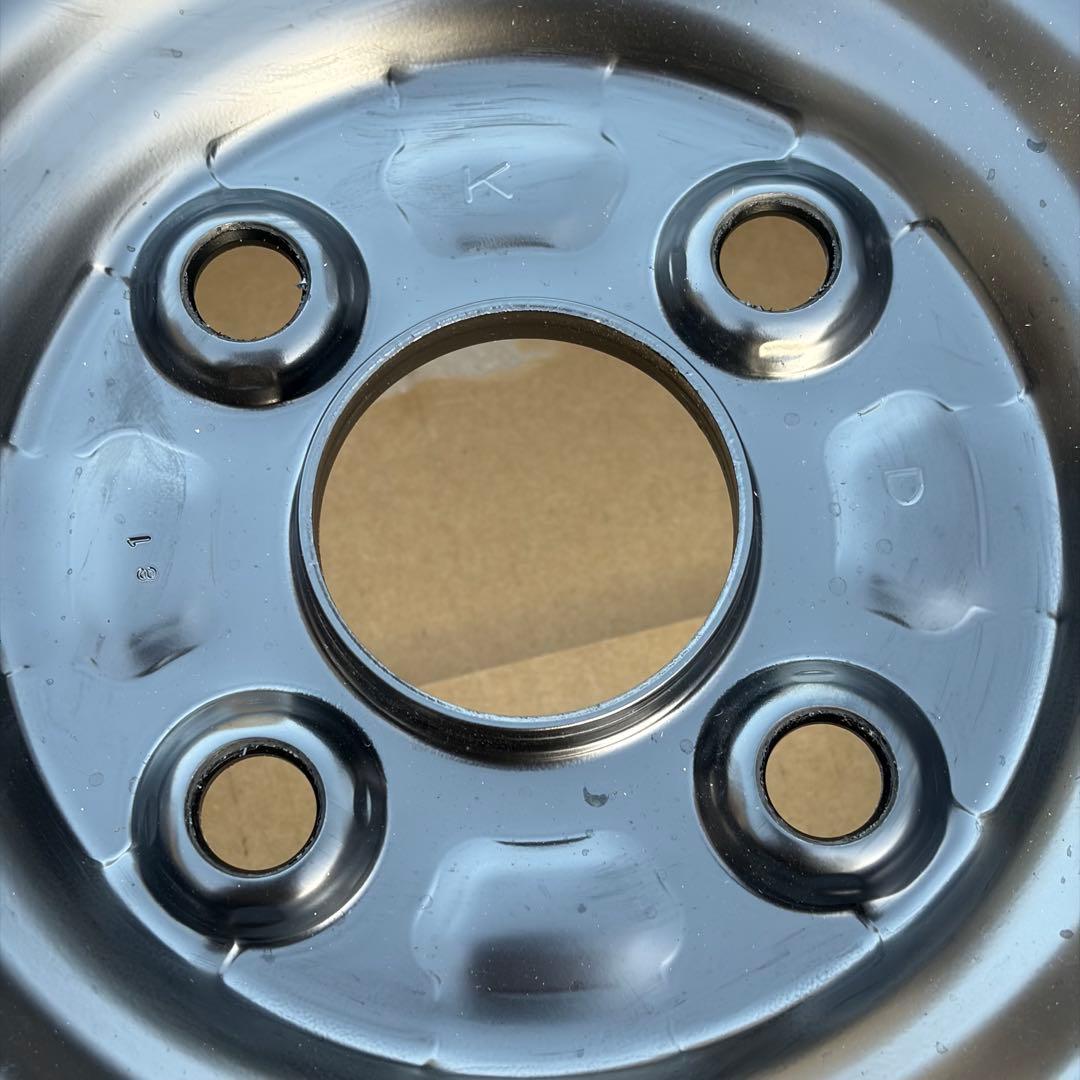 新車外し 14インチ 4.5J ハブ径54mm スチールホイール 4穴 4本