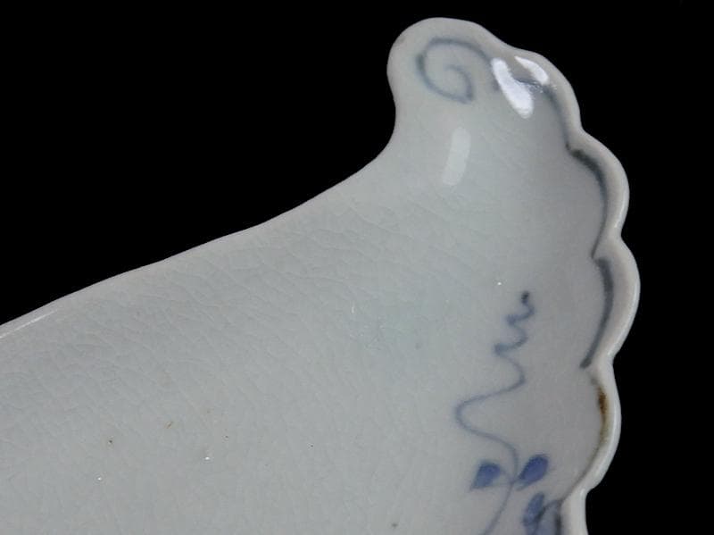 古伊万里 染付 草花紋の図 巻貝型変形皿 D852AS-fbpv - メルカリ