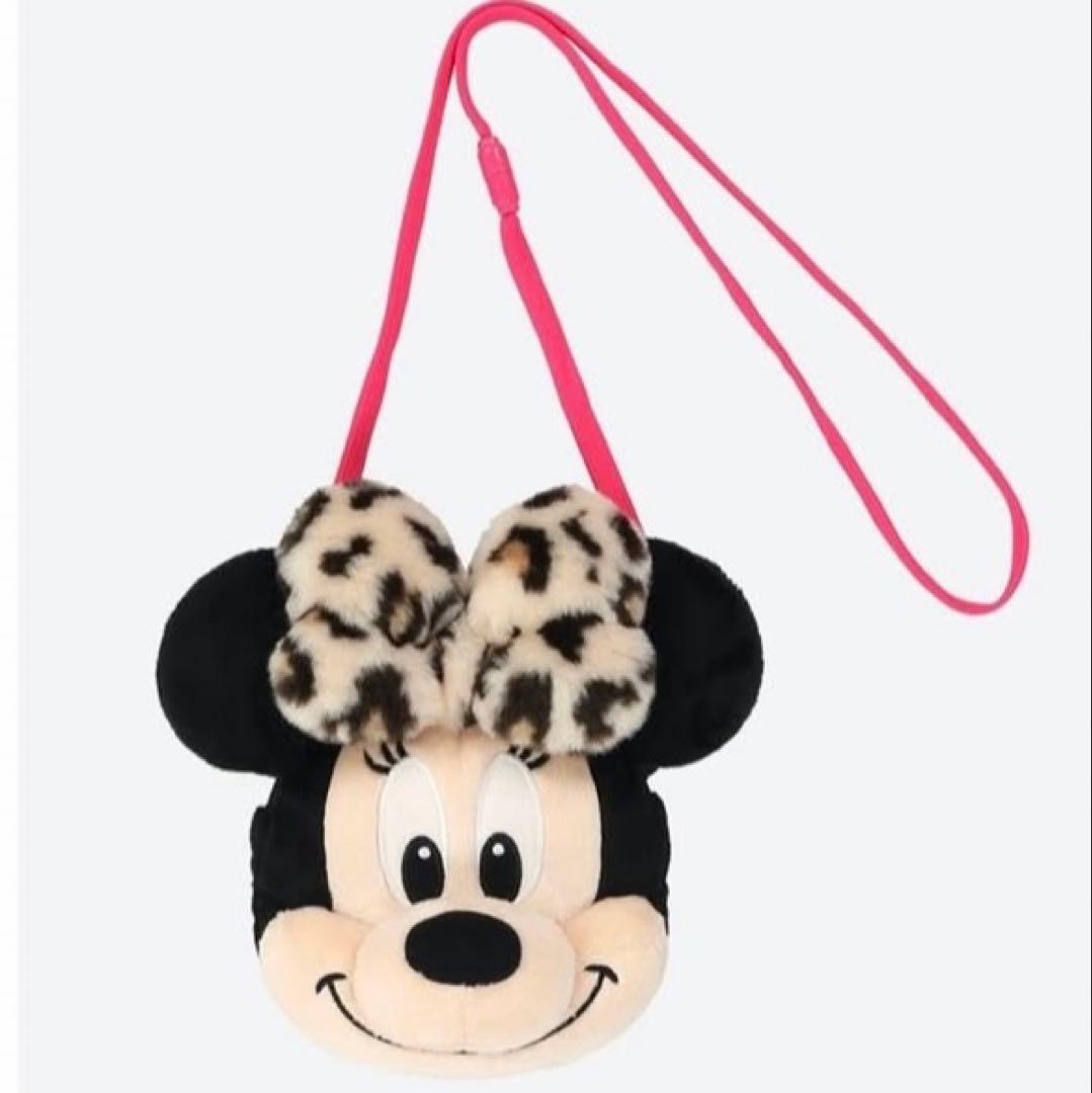 ディズニー ヒョウ柄 ミニー ショルダーバッグ ポーチ ポシェット