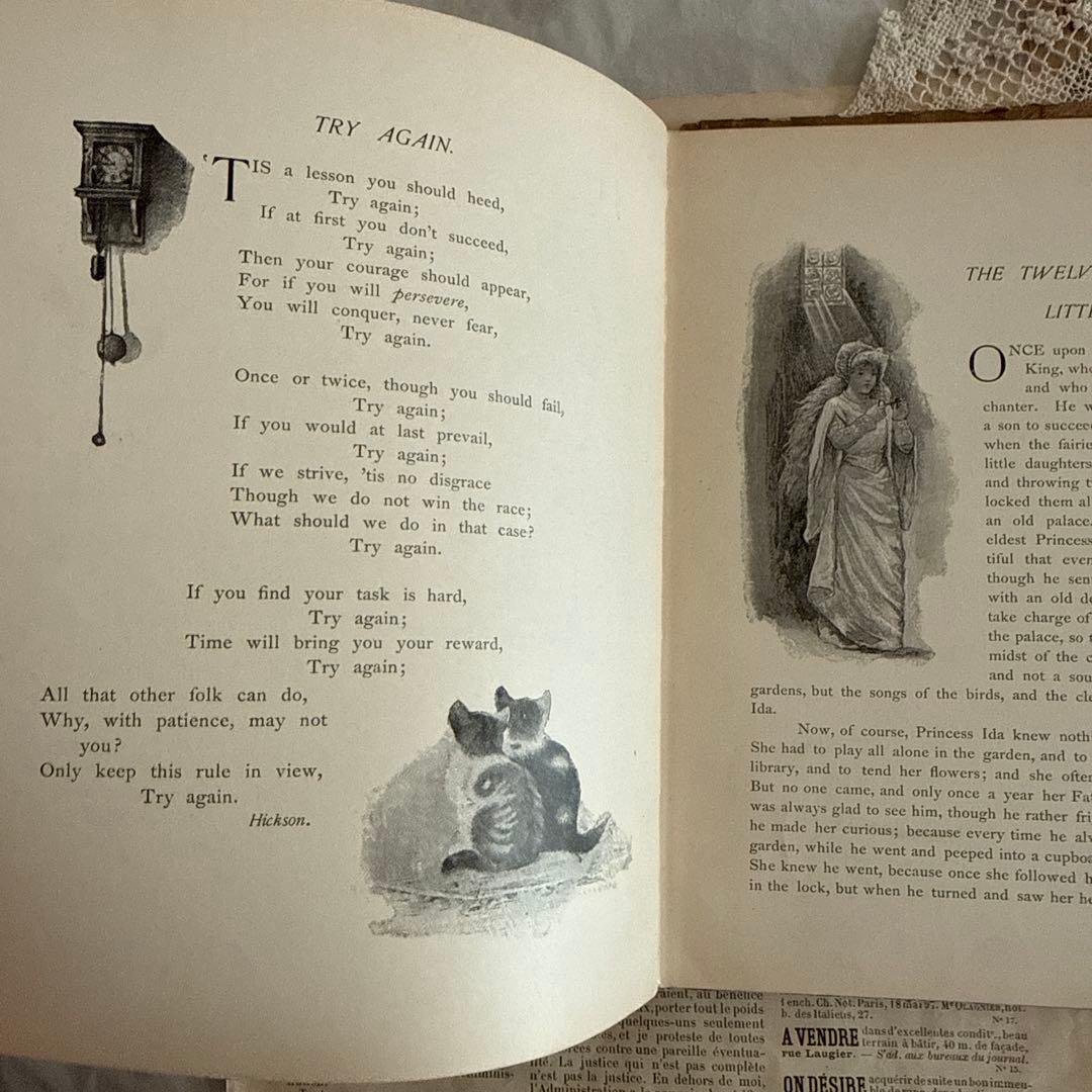 1890年アンティーク美しい挿絵の絵本アーネストニースター洋書ジャンク