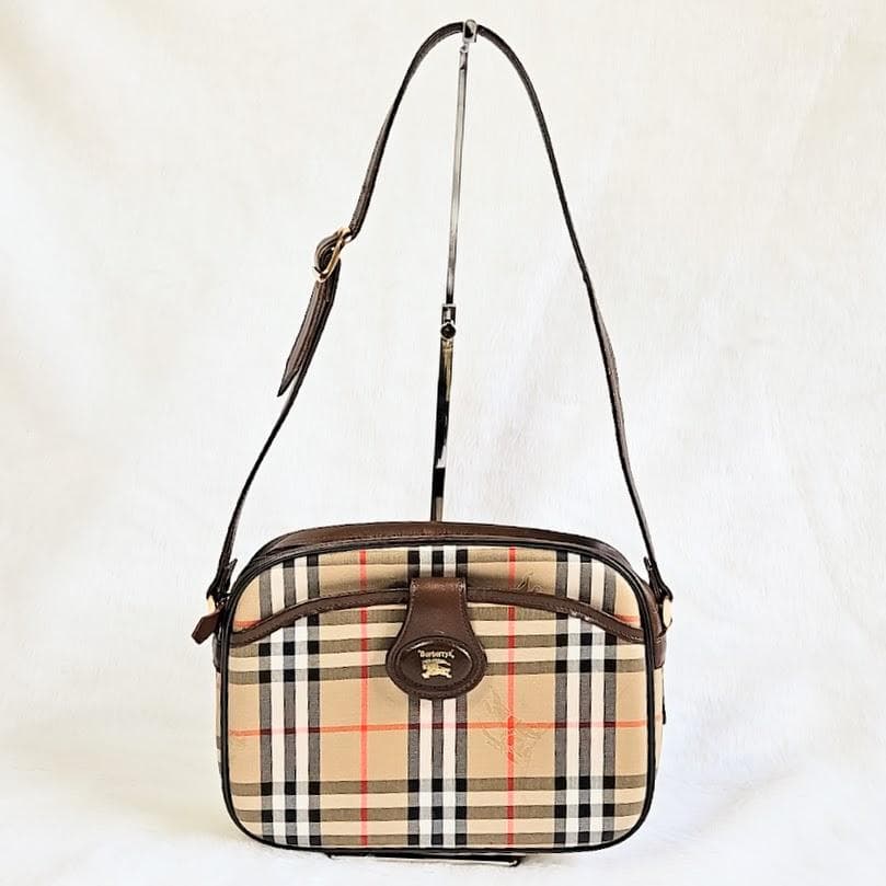 美品☆バーバリー ショルダーバッグ ヴィンテージ ロゴプレート