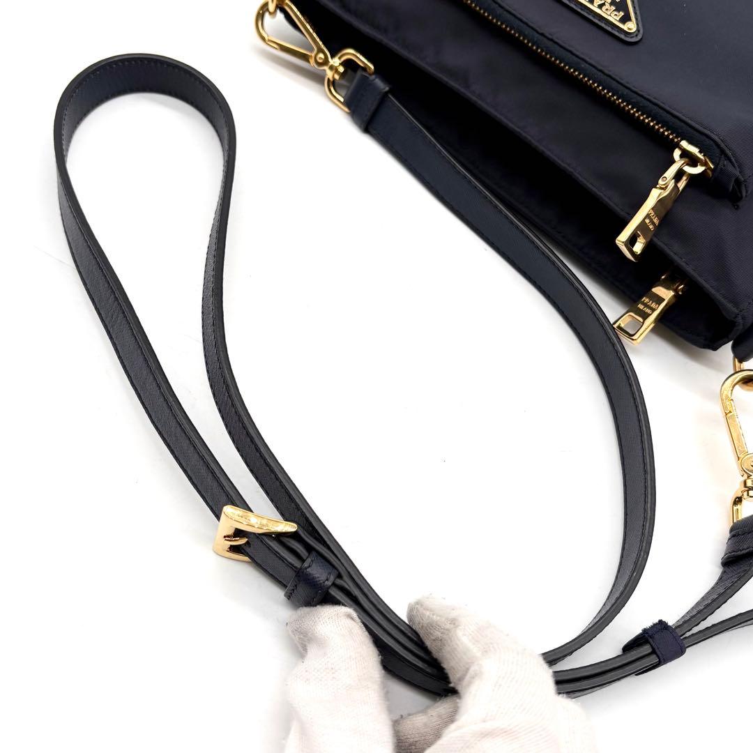 極美品✨プラダ ショルダーバッグ ナイロン サフィアーノ 近年モデル