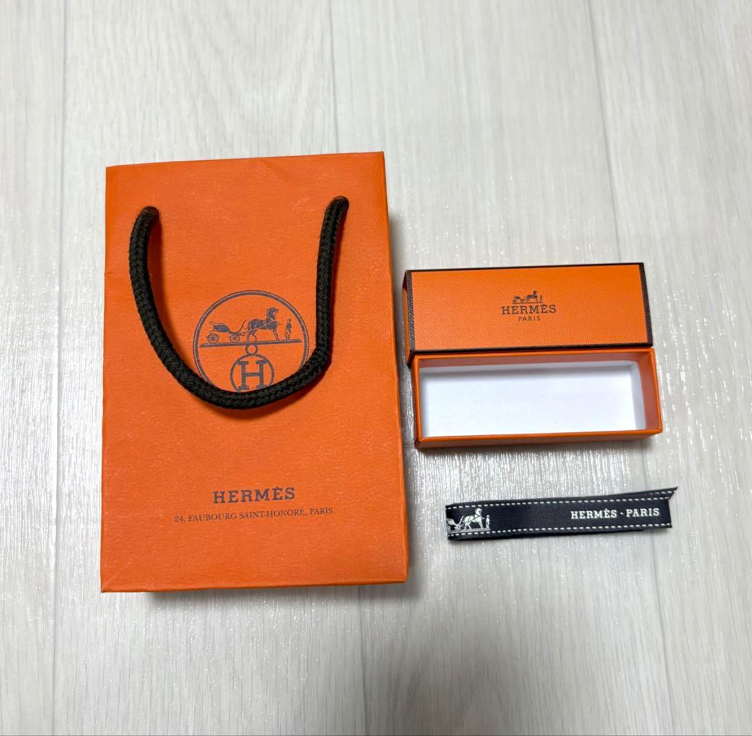 美品】エルメスリップ 空箱 リボン 紙袋 - メルカリ