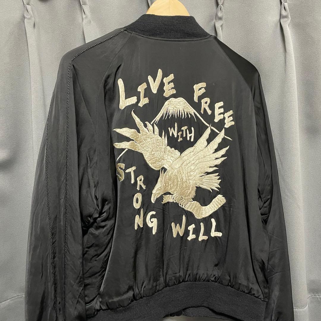 希少】港商 コムデギャルソン スカジャン ブラック - メルカリ