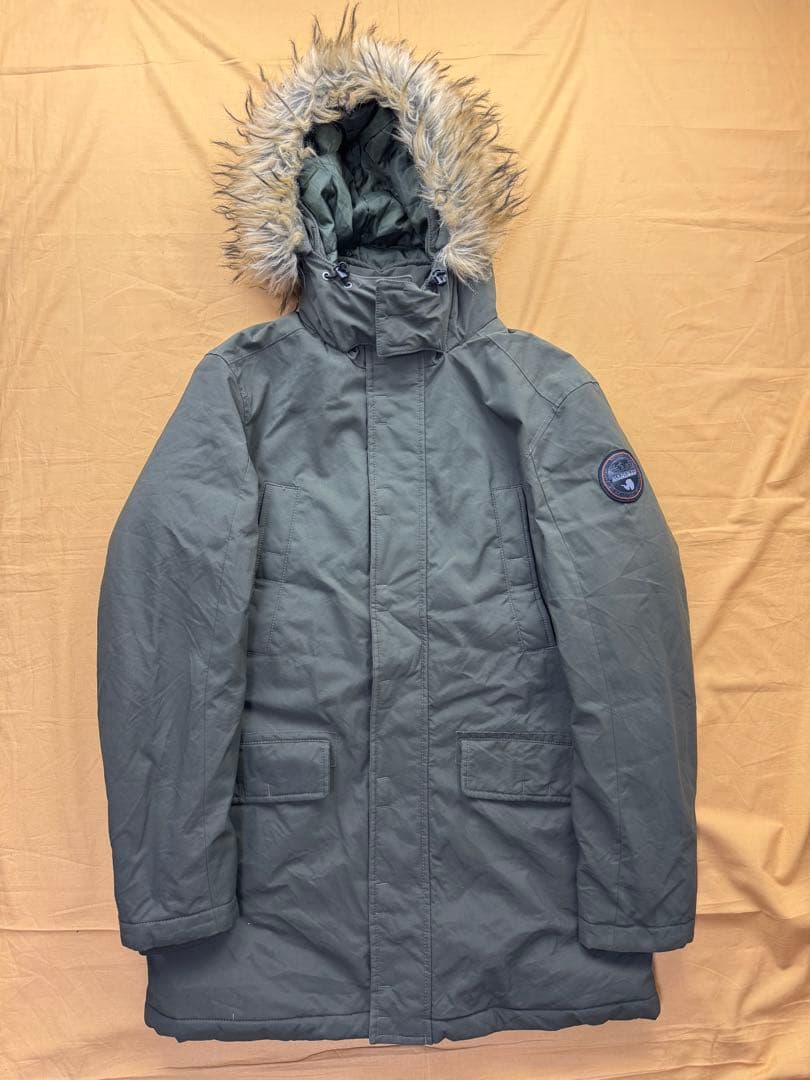 美品 NAPAPIJRI ナパピリ ファー ミリタリー ダウン ジャケット XL