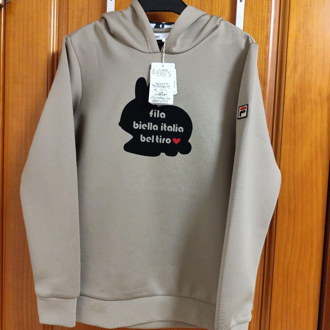 FILA ウサギシルエット トレーナー Mサイズ ベージュ FILA（フィラ） トレーナー メンズ ユニセックス 男女兼用 サガラ刺繍