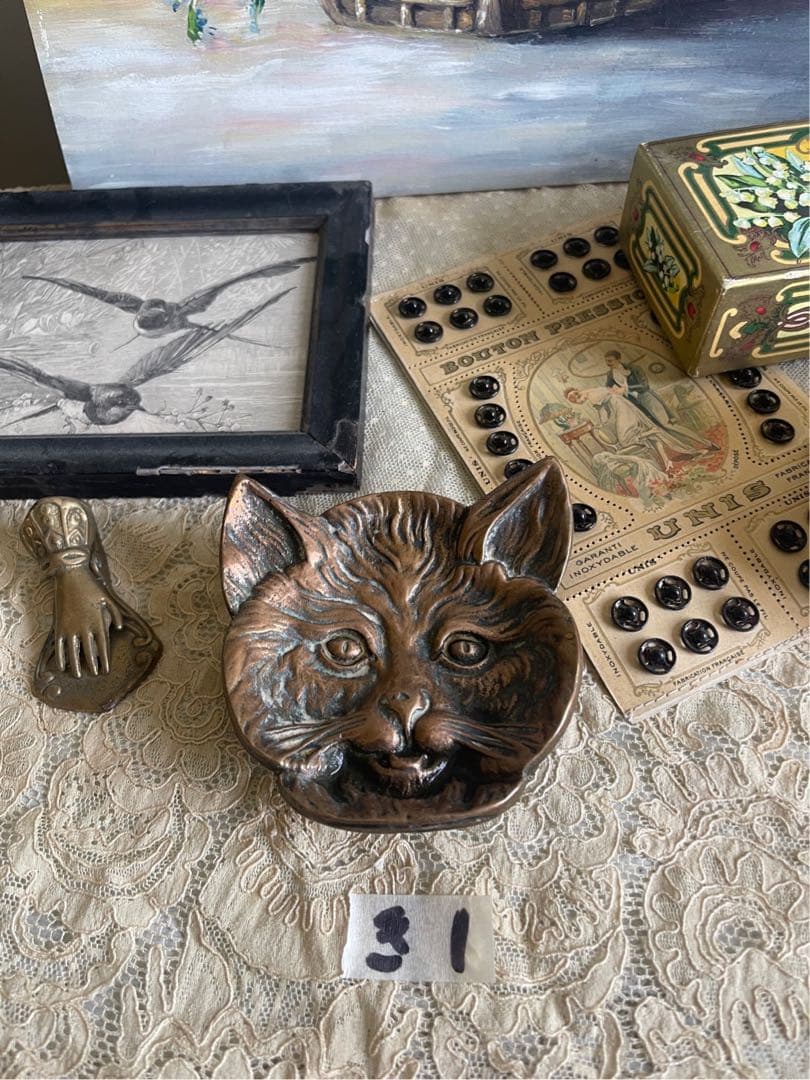 yu_and_a【き1】30 フランスアンティーク　ブロンズ　猫 yu_and_a【き1】30 フランスアンティーク ブロンズ 猫 アンティーク