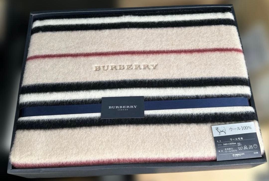 【新品】BURBERRY バーバリー ウール100% ウール毛布 希少 BURBERRY バーバリー ウール毛布｜Yahoo!フリマ（旧PayPayフリマ）