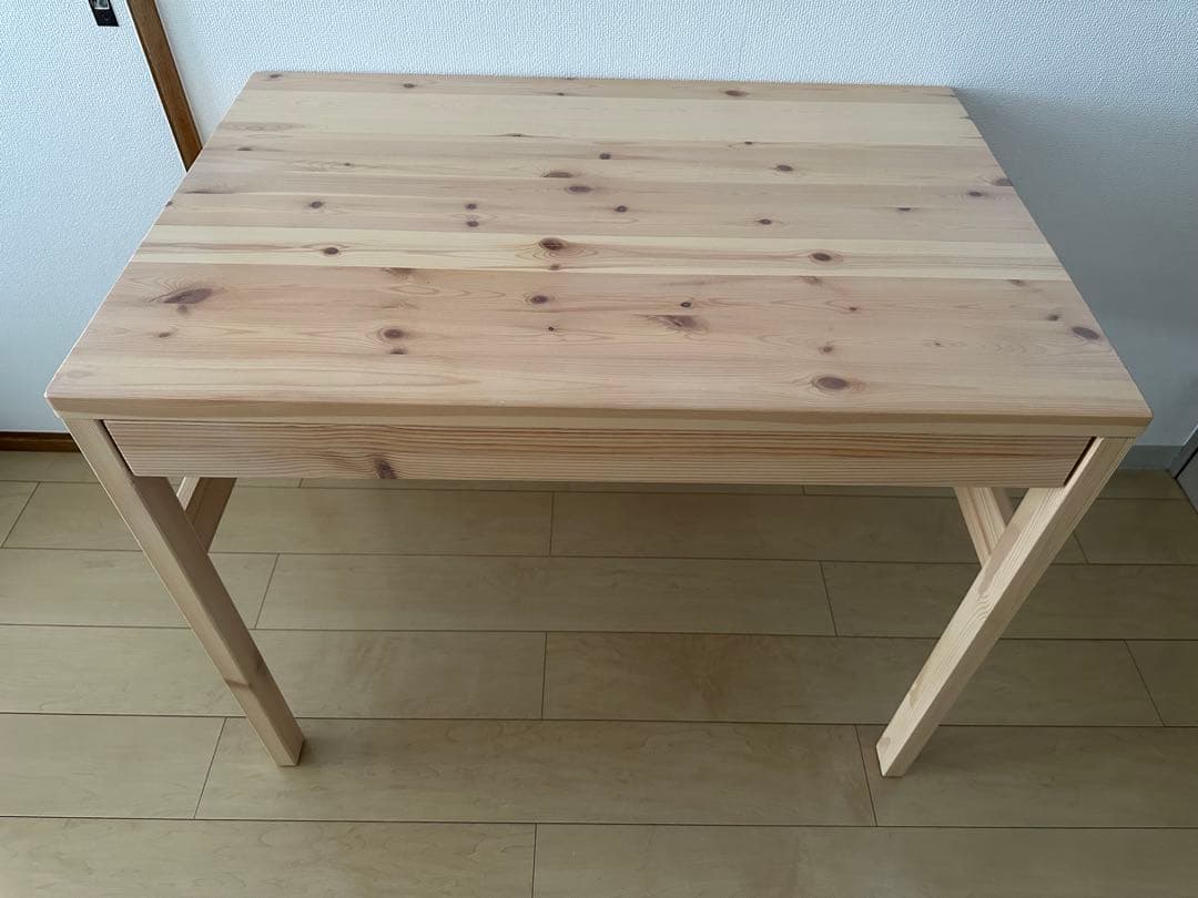 【美品】無印良品　パイン材デスク① 学習机　天然木 パイン材デスク幅86cm | 無印良品