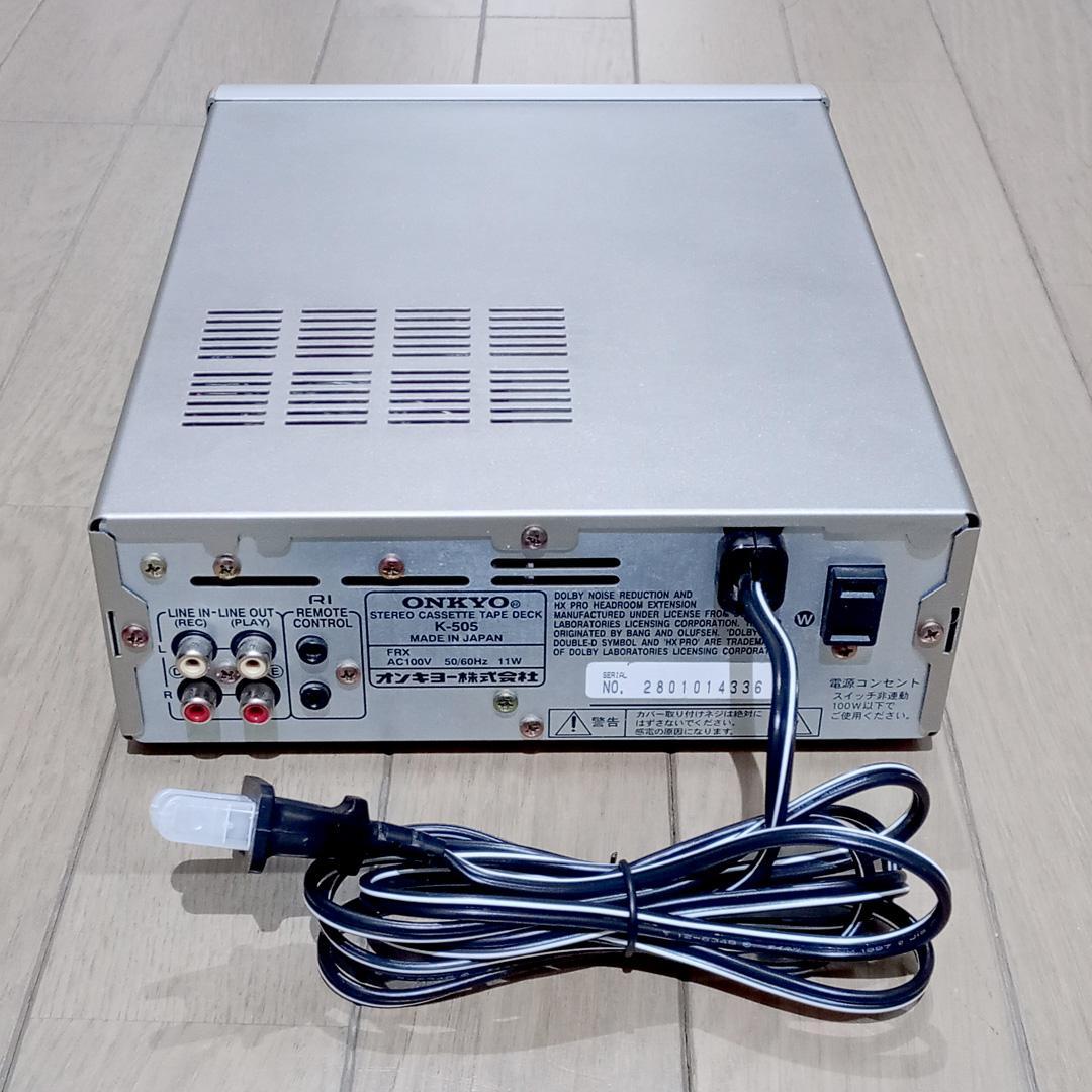 ONKYO K-505 ステレオ カセットテープデッキ 美品 オンキョー 日本製