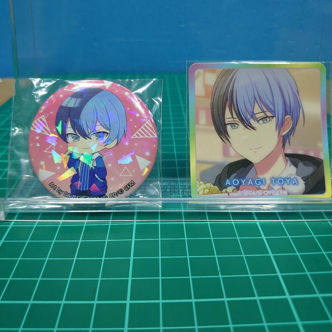 プロセカ ローソン 缶バッジ 青柳冬弥 シール ステッカー - メルカリ