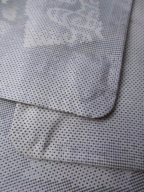 新古品！白大島紬＊7マルキ＊本場大島紬＊色紙文＊着物＊159cm