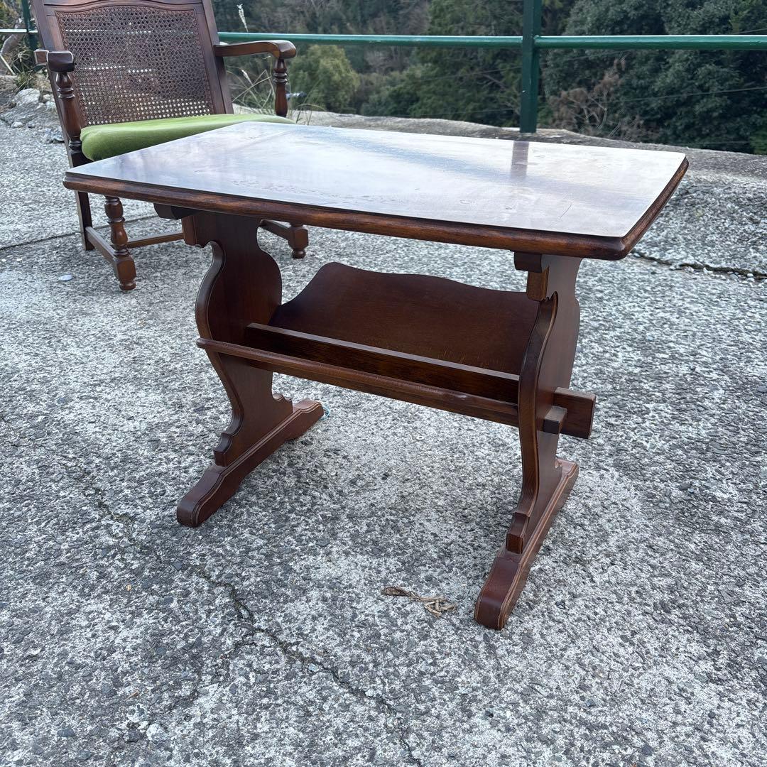 寺222 オールド カリモク コロニアルシリーズ サイドテーブル コロニアル カリモク 丸テーブル TC7029NK コンパクト サイドテーブル