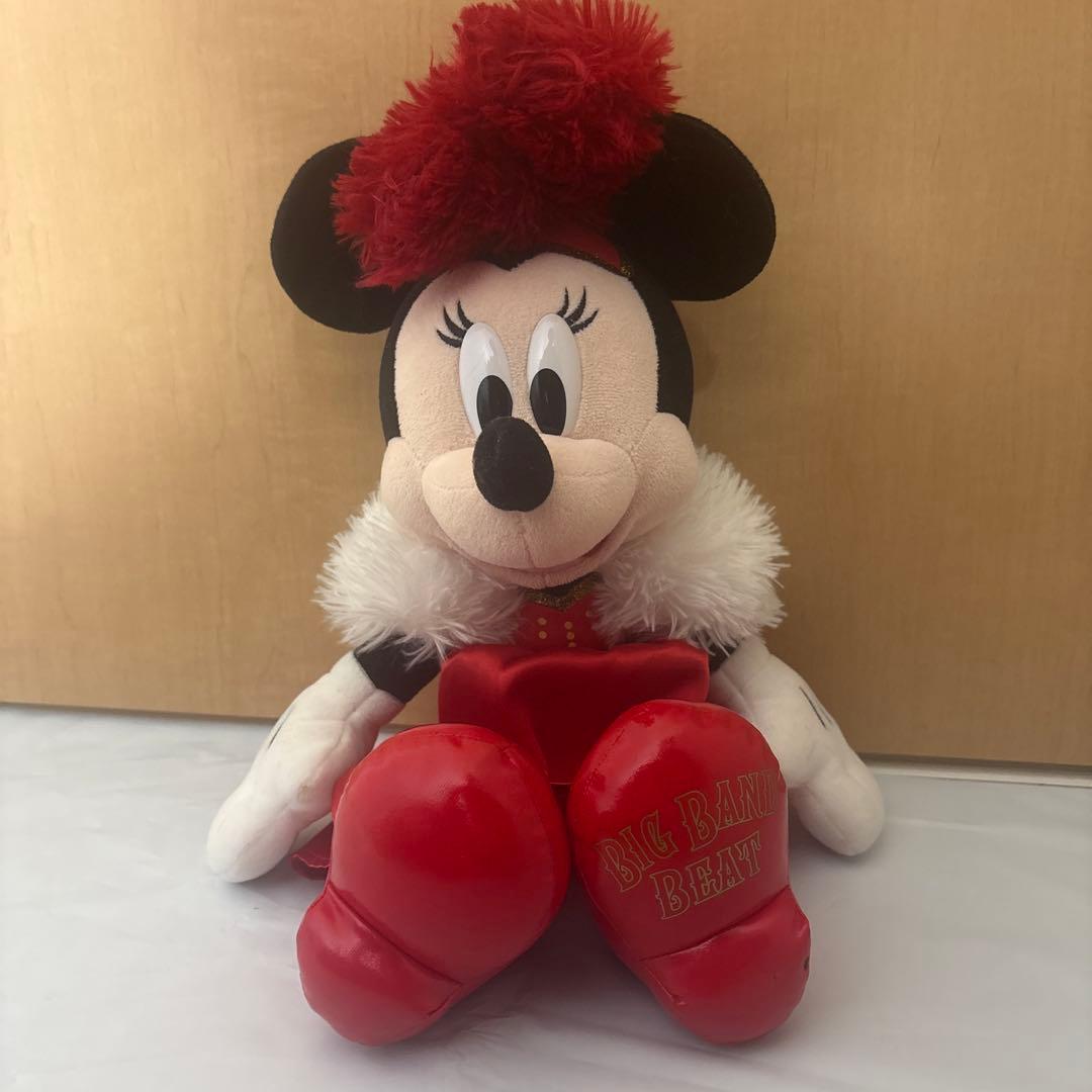ビックバンドビート ミニー ぬいぐるみ・ぬいぐるみバッジ2点セット本日発送可能！ 新品未使用タグ付き 値段の価値大いにあり 激レア ビッグバンドビート